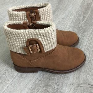 Cupcake Couture Girls Lil Fawn Ankle Boots Tan size 12